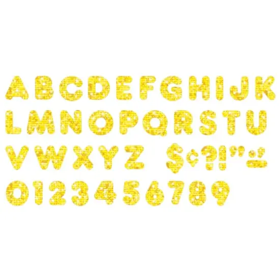 4" Uppercase Sparkle Ready Letters&reg; Yellow Sparkle {4}
