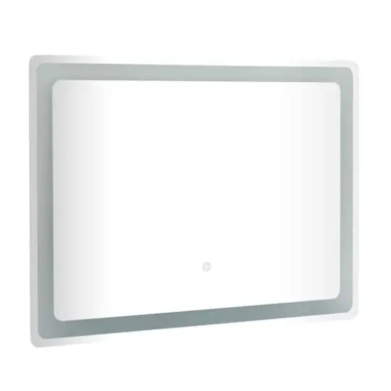 Clear Glass Modern LED Mirror, 32" x 1" x 24" {5}