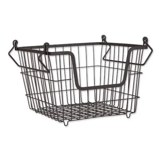 DII&reg; Medium Square Metal Basket Black {7}