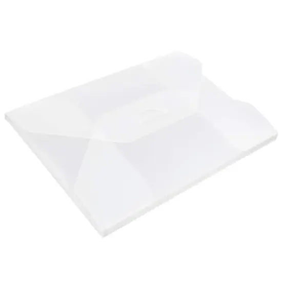 JAM Paper 5.5" x 7.5" Clear Frost Tuck Flap Closure Plastic Envelope {4}