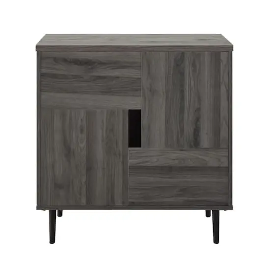 Walker Edison Slate Gray/Red Interior Modern Color Pop Accent Cabinet {5}