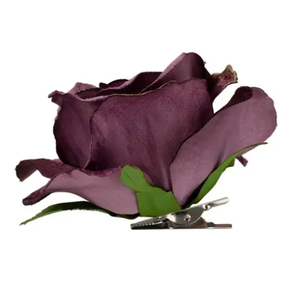 3" Pink Velvet Rose Clip-On Ornament {3}