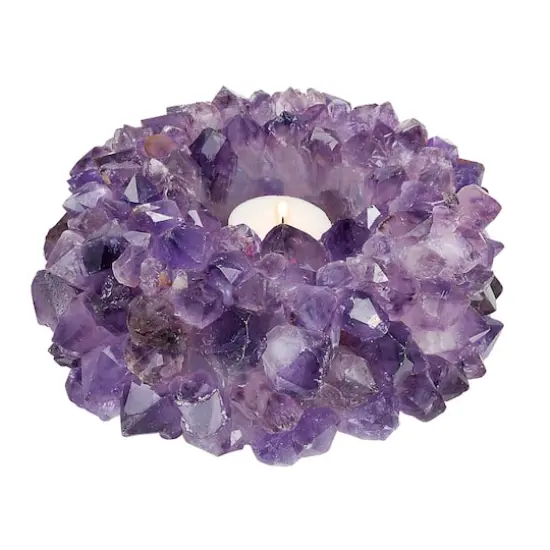 Amethyst Point Extra Large Candle Holder {1}