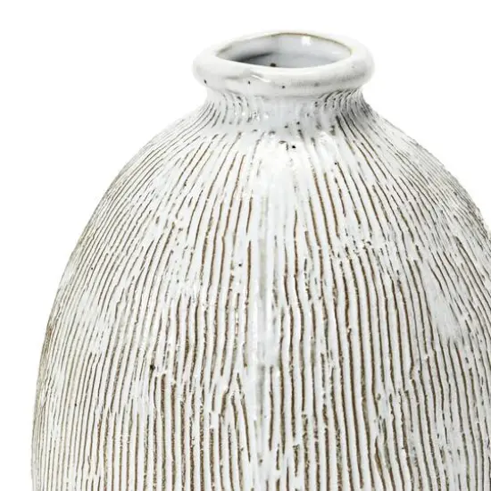 Hello Honey&reg; 8" White Terra Cotta Vase {6}