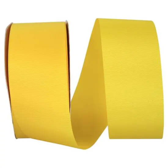 The Ribbon Roll 2.25" x 50yd. Grosgrain Allure Solid Ribbon Yellow {1}