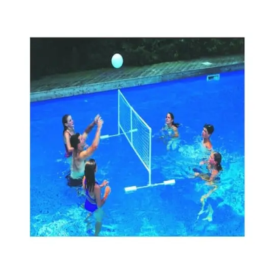 Swim Central 86" White Water Sports Swimming Pool Floating Volleyball Game Set  {3}