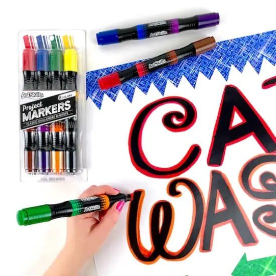 ArtSkills&reg; Dual Ended Chisel Tip Marker Set Classic Colors {6}