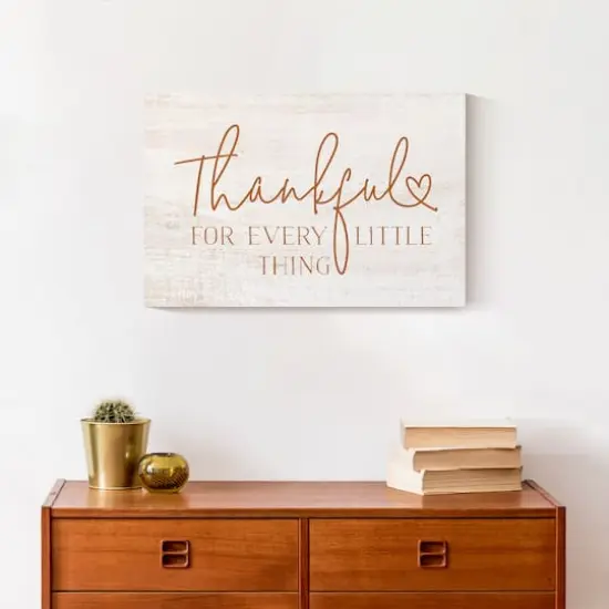 Thankful for Every Little Thing 18" x 12' Canvas Wall Art {5}