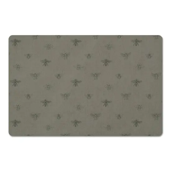 Delicate Bee Pattern Floor Mat Green {1}