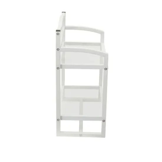 Household Essentials 20" Metal Wall Mounted Bathroom Storage Rack White {8}