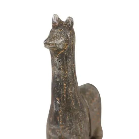 Set of 3 Black Metal Eclectic Llama Sculpture, 8", 7", 5" {8}