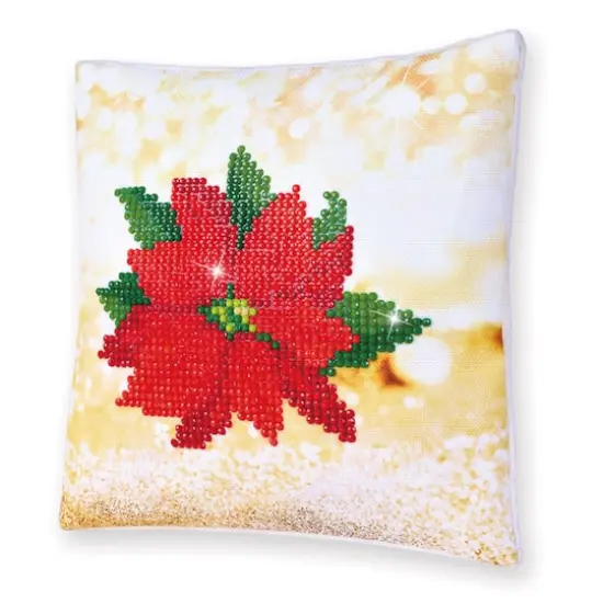 Diamond Dotz&reg; Beginner Poinsettia Decorative Mini Pillow Kit {1}