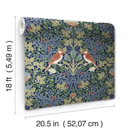 RoomMates Garden Aviary Peel & Stick Wallpaper Jewel {10}