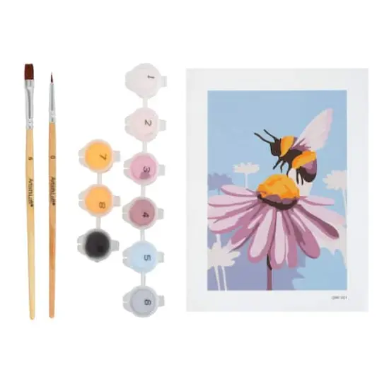 Bee & Flowers Paint-by-Number Framed Mini Kit by Artist's Loft® {3}