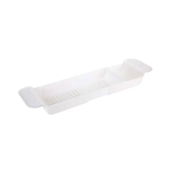 Bath Bliss White Expandable Non-Slip Bathtub Caddy {8}
