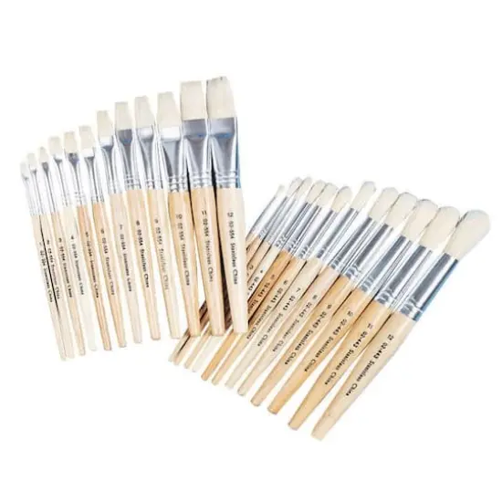 S&S&reg; Worldwide White Bristle School Brush Pack {1}