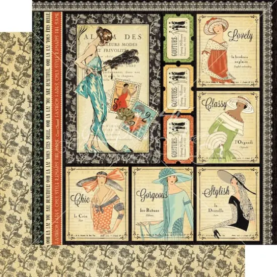 Graphic 45 Deluxe Collector's Edition Pack 12" x 12", Couture {8}