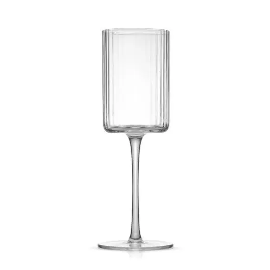 JoyJolt&reg; 11.5oz. Elle Fluted Cylinder White Wine Glasses, 2ct. {4}