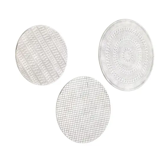 Silver Aluminum Modern Wall Decor, Set of 3 11", 13", 15" {3}