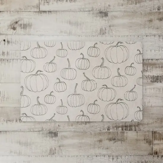 Green Pumpkin Pattern Floor Mat {3}