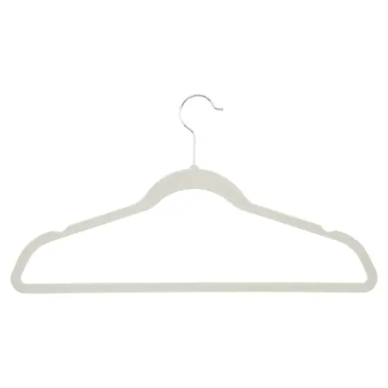 Honey Can Do White Collapsible Hangers w/ Velvet Non-Slip Hangers, 55ct. {6}
