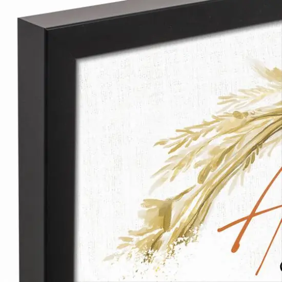 Autumn Hay Wreath Canvas Wall Art with Black Frame {3}