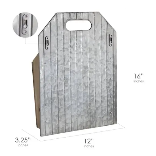Galvanized Metal & Wood Envelope Wall Organizer {8}