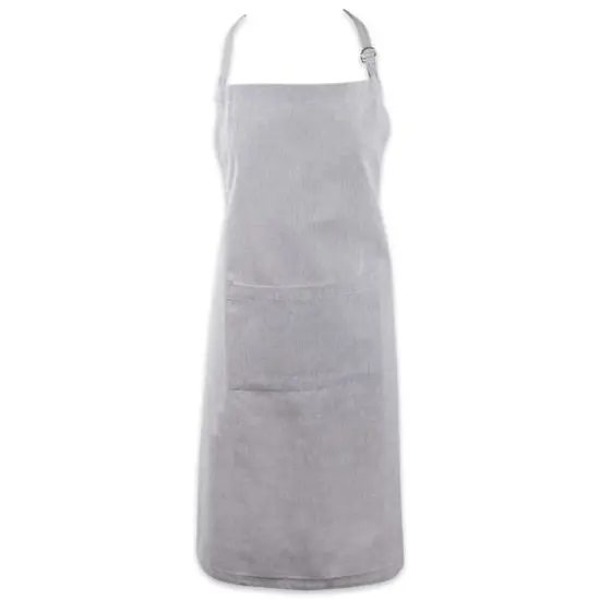 DII&reg; Solid Chambray Chef Apron Gray {1}