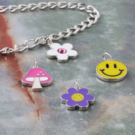 Enamel Flower, Smile & Mushroom Charm Mix by Bead Landing&trade; {3}
