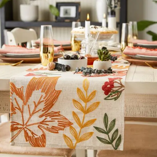 DII&reg; 70" Scattered Leaves Table Runner {5}