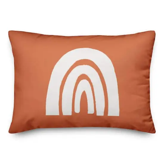 Bright Orange Arch Throw Pillow {3}