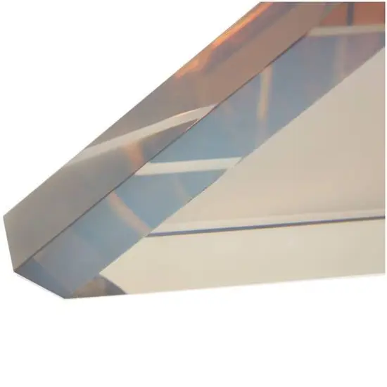 6" Gold Crystal Geometric Pyramid Shaped Bookends Set {8}