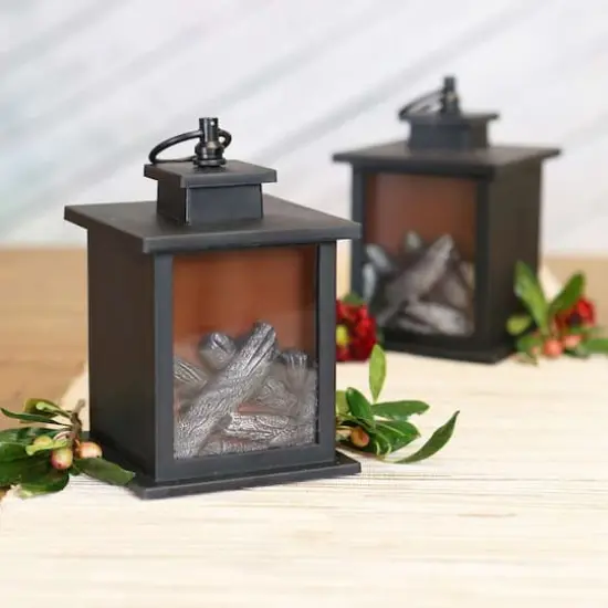 Kate Aspen&reg; Tokyo LED Black Vintage Decorative Lantern, 2ct. {3}