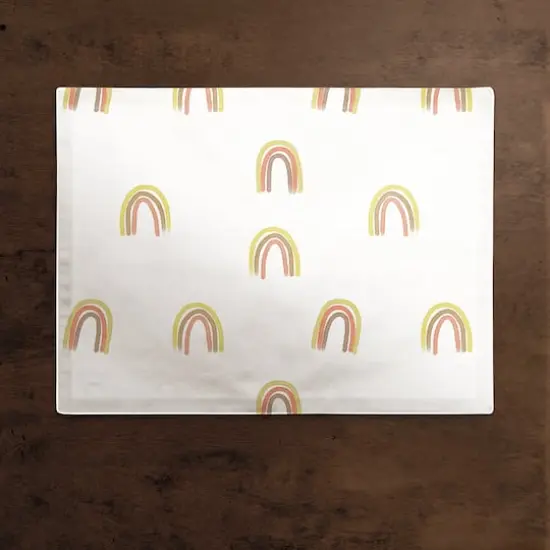 Random Rainbow Pattern Cotton Twill Placemat {3}