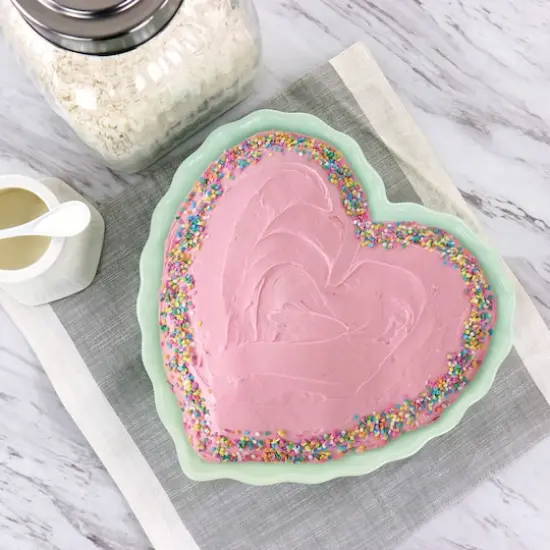 Martha Stewart 11'' Mint Heart Shaped Stoneware Cake Pan {7}
