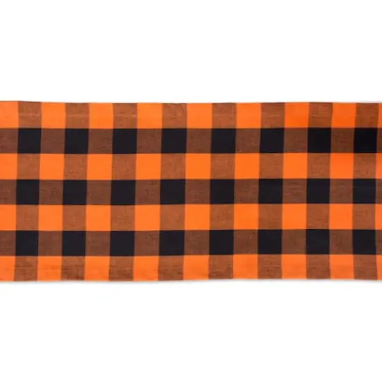 DII&reg; 108" Buffalo Check Table Runner Orange/Black {5}
