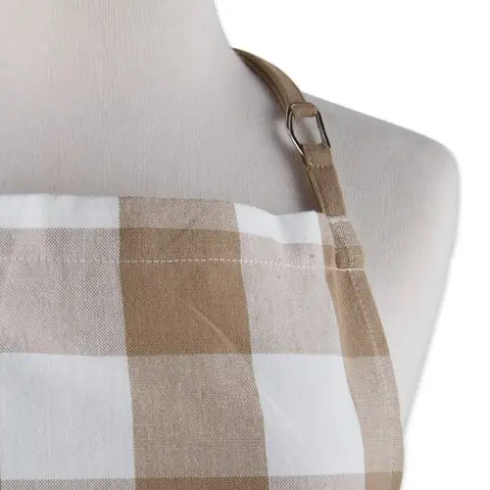DII&reg; Buffalo Check Chef Apron Stone {6}