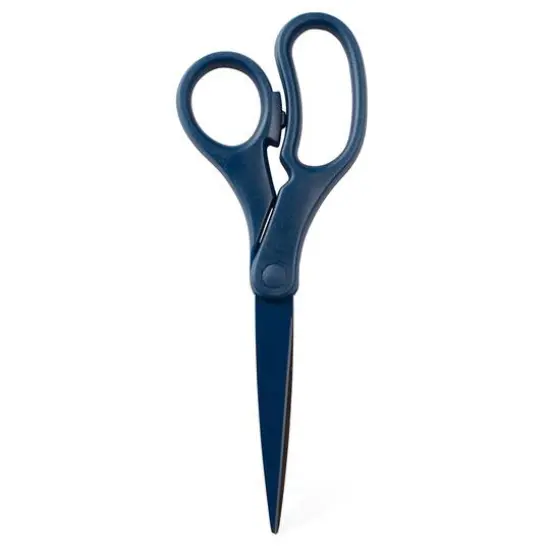 JAM Paper 8" Ergonomic Multi-Purpose Precision Scissors Navy Blue {1}