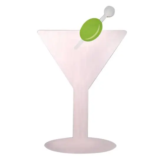 American Art Decor Tipsy Martini Wall Plaque - 15" x 24" x 8.75" {6}