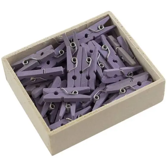 JAM Paper 7/8" Wood Clothespins, 100ct. Lavender {4}