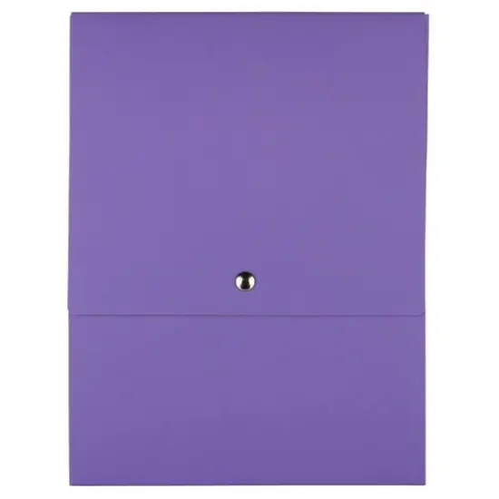 JAM Paper Vertical Kraft Snap Closure Portfolio Purple {1}