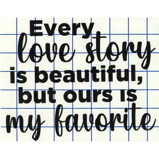 Leisure Arts&reg; Vinyl Matte Black Every Love Story Decal {1}