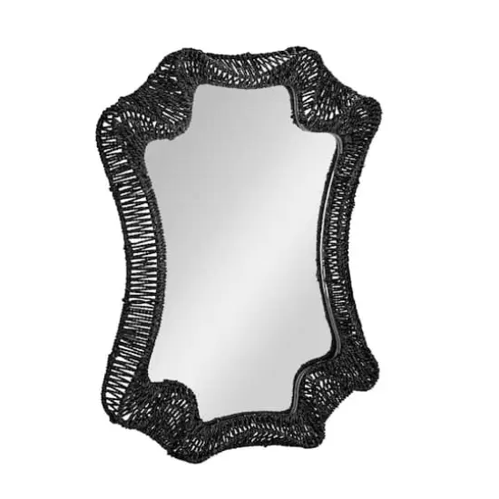 Hello Honey&reg; 37" Black Decorative Cattail Wall Mirror {1}
