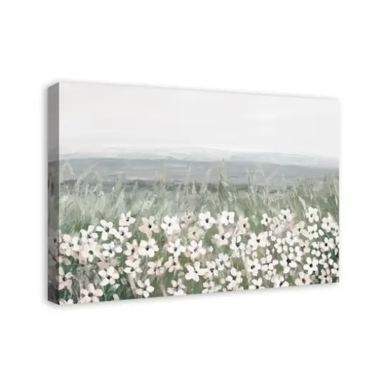 Flowers In The Grass 30" x 20" Canvas Wall Art {3}