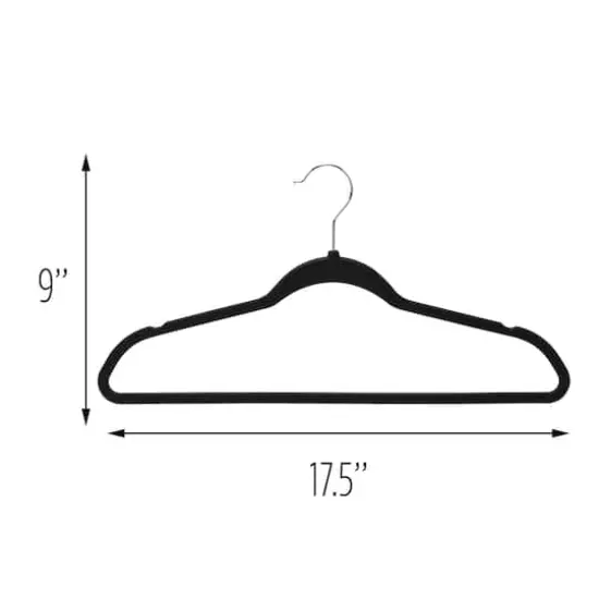 Honey Can Do Black Non-Slip Rubberized Suit Hangers, 50ct. {5}