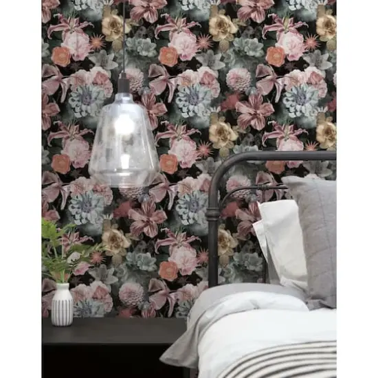 RoomMates Vintage Floral Blooms Peel & Stick Wallpaper Pink/Green {6}