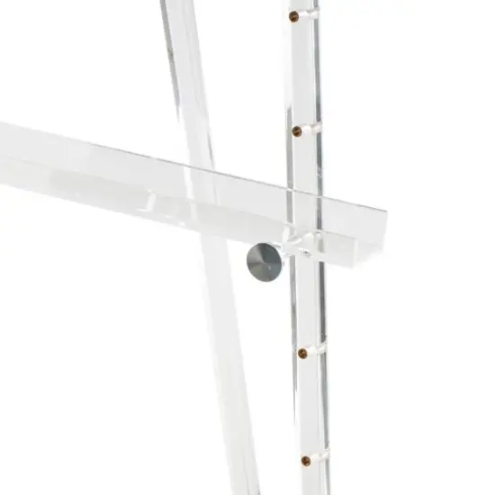 57" Clear Acrylic Plastic Adjustable 7-Tier Display Easel with Silver Accents & Chain Support {8}