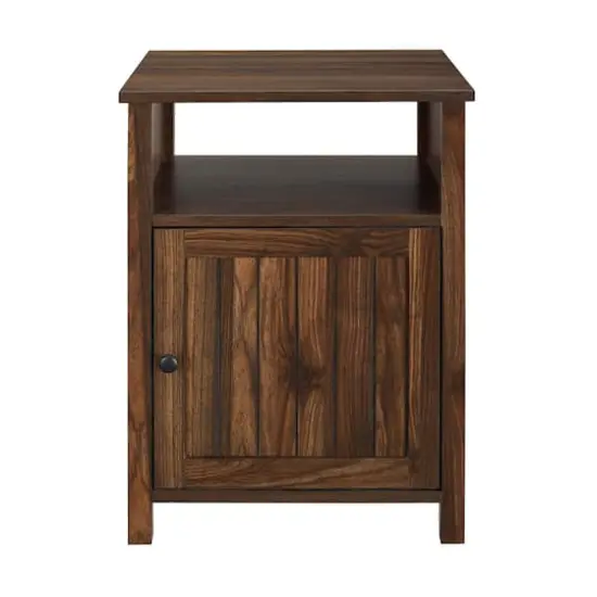Walker Edison 18" Grooved Door Side Table Dark Walnut {4}