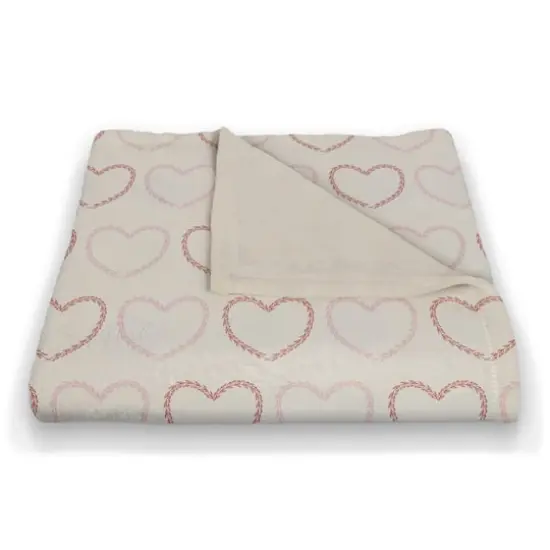 Valentine's Day Hearts Fleece Throw {3}