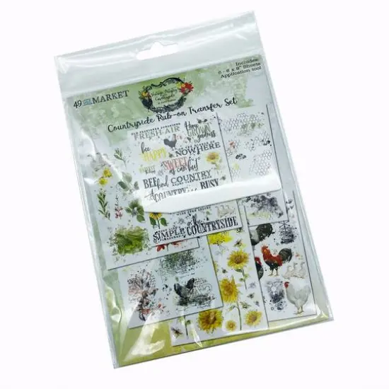 49 and Market Vintage Artistry Countryside Rub-On Transfer Set {1}